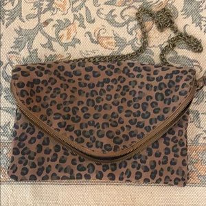 JCrew Leather Animal Print Purse